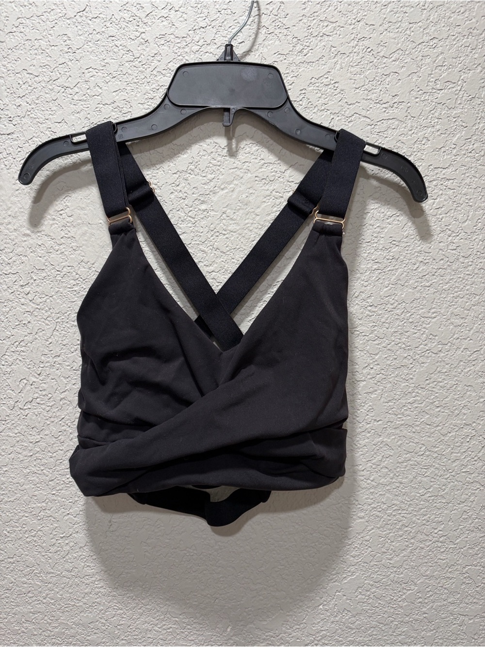 BuffBunny Black candy wrap sports bra